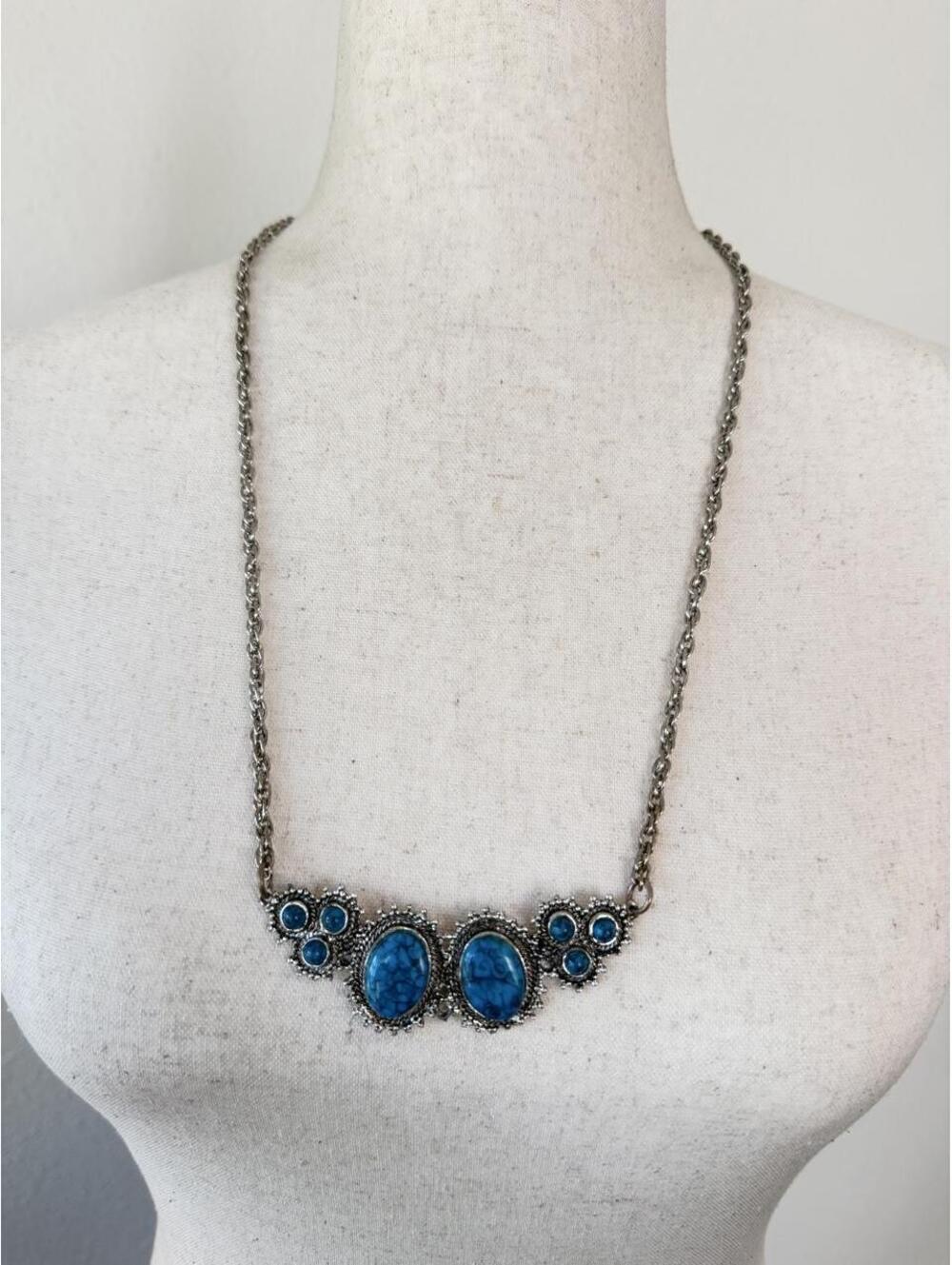 Vintage Faux Turquoise Boho Necklace